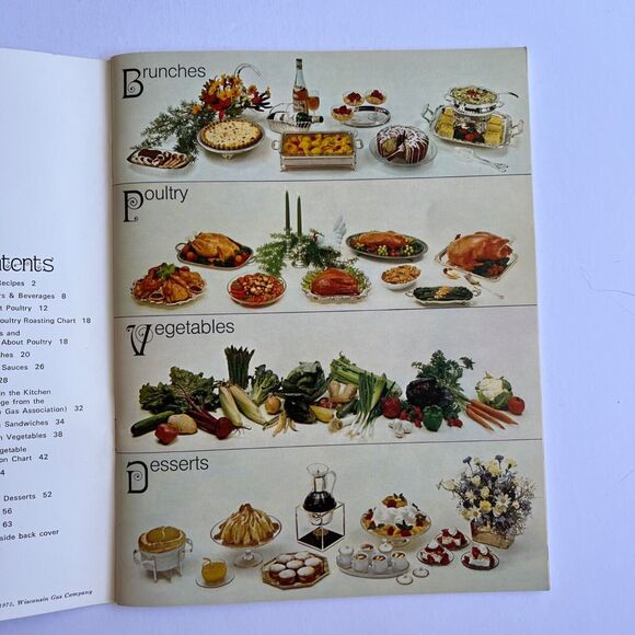Vintage 1972 Cookbook Festive Foods Paperback with Staple Binding - Picture 4 of 11